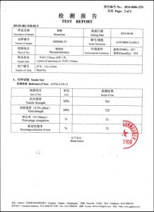 Certificaat voor A193 B8M CL2